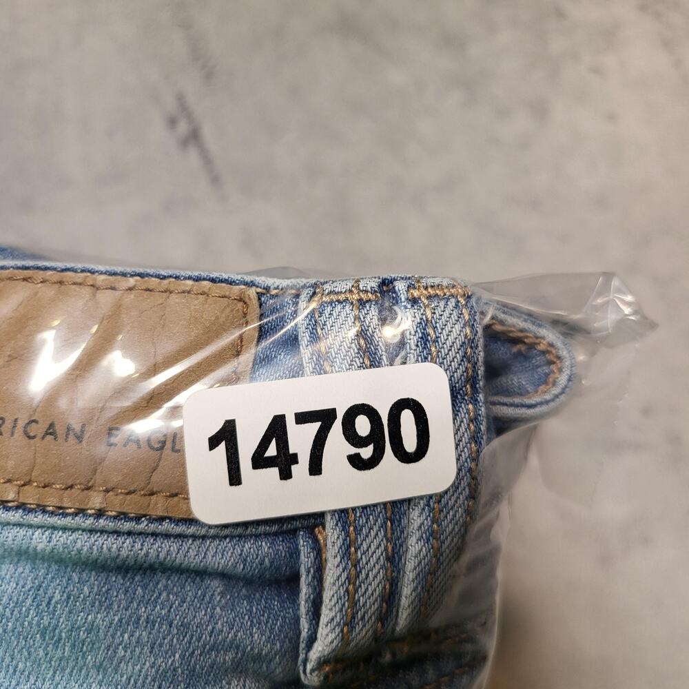 American Eagle Jeans Womens 18 Blue Super High-Rise Baggy Wide Leg Cargo - Picture 11 of 11